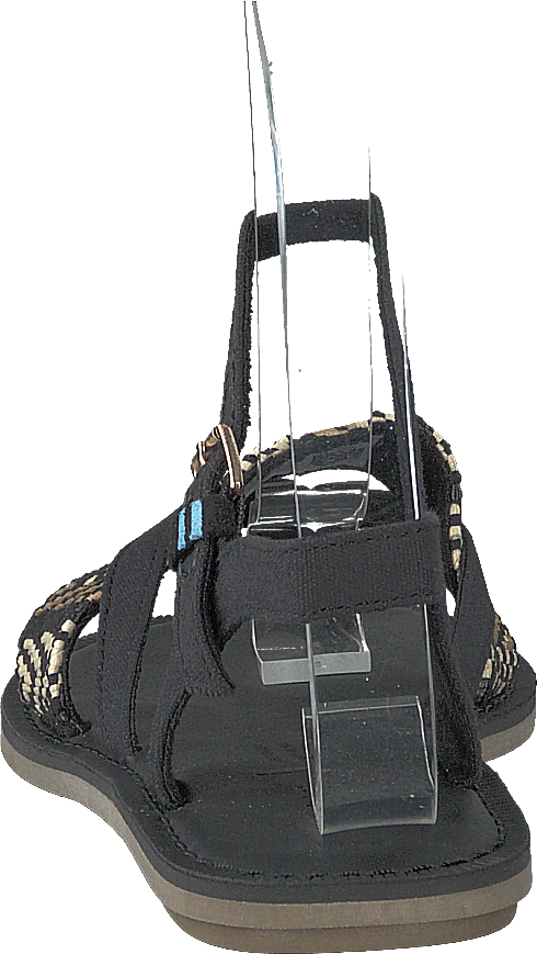 Black Canvas Geometric Woven Black