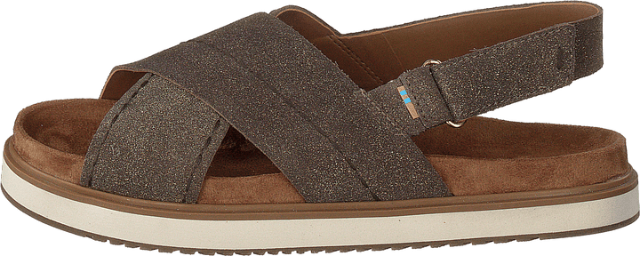 Dusty Gold Star Suede Brown Metallic