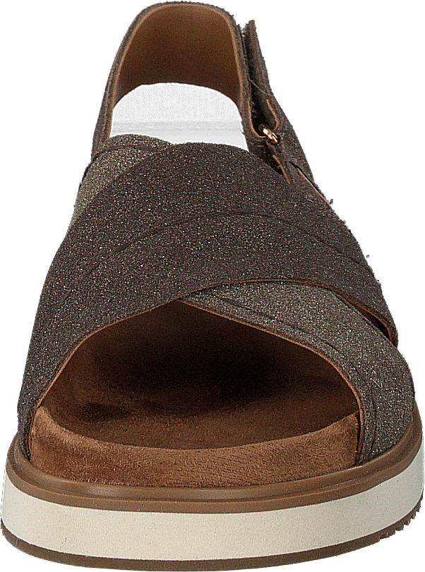 Dusty Gold Star Suede Brown Metallic