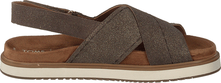 Dusty Gold Star Suede Brown Metallic