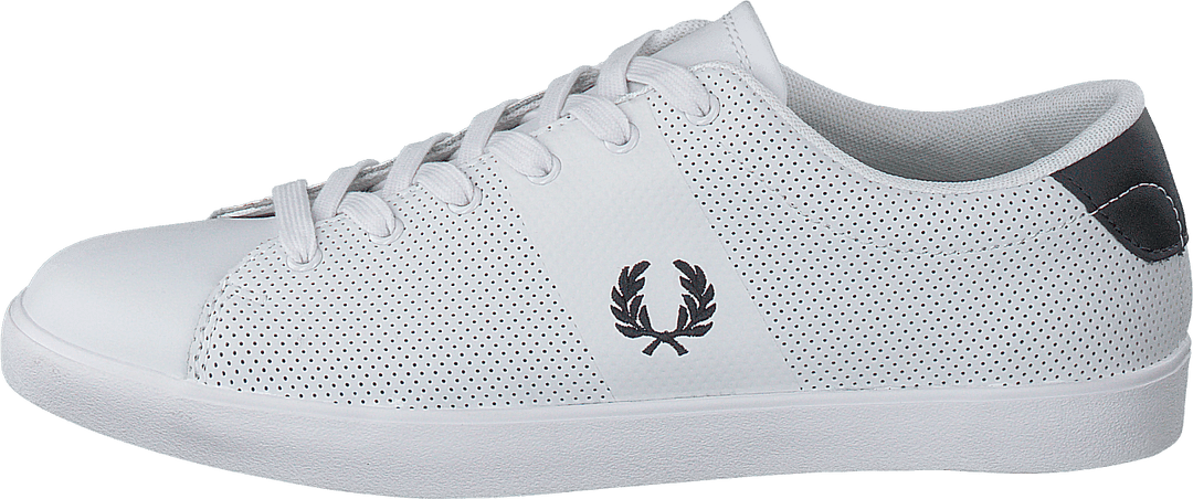 Lottie Perf Leather White/navy