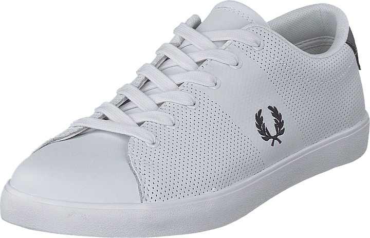Lottie Perf Leather White/navy