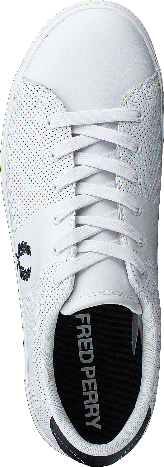 Lottie Perf Leather White/navy