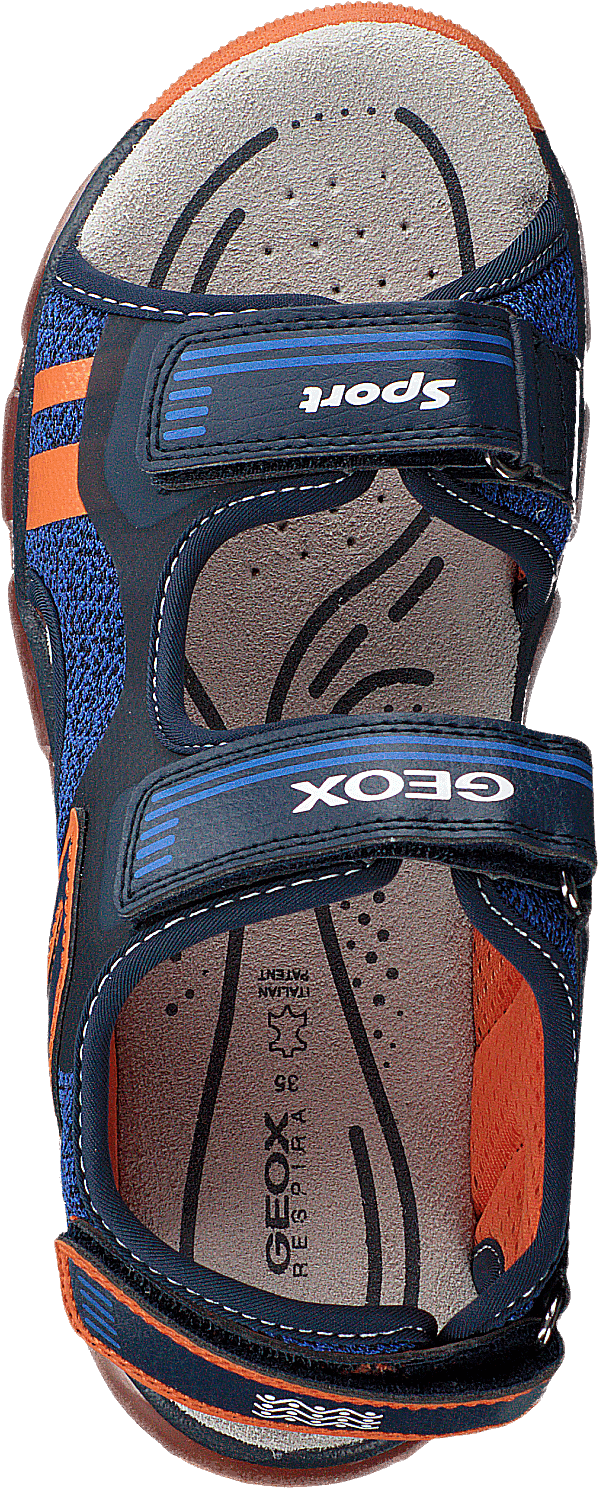 J Sandal Android Boy marin/orange