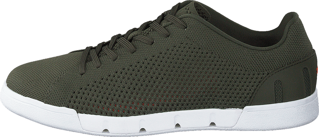 Breeze Tennis Knit Olive / White