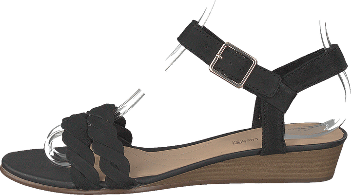 Mena Blossom Svart Nubuck