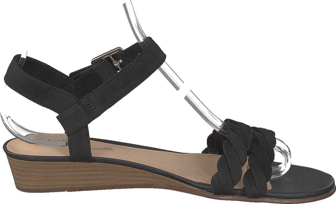Mena Blossom Svart Nubuck