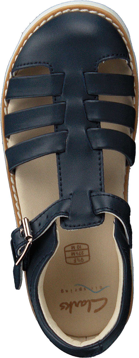 Crown Stem T Navy Leder