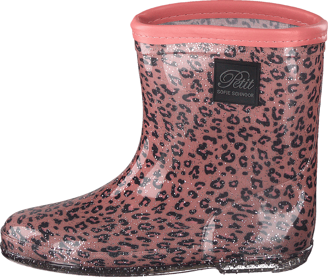 Rubber Boot Baby Leopard - Pink