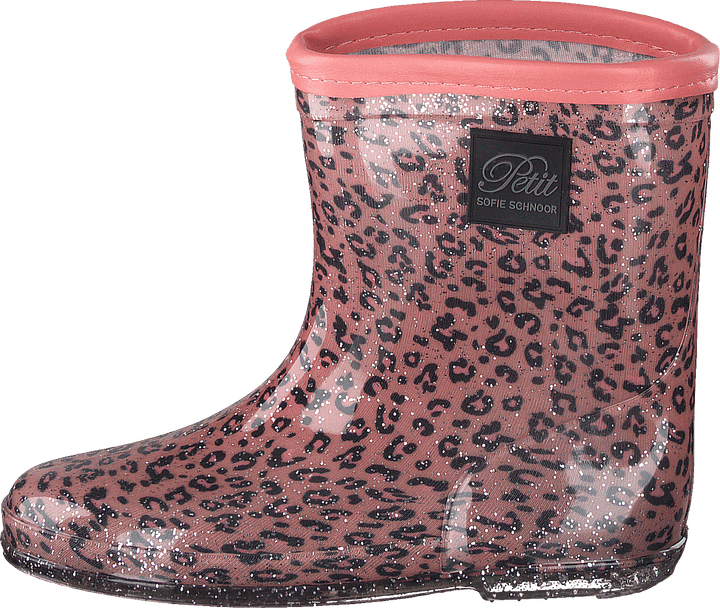 Rubber Boot Baby Leopard - Pink