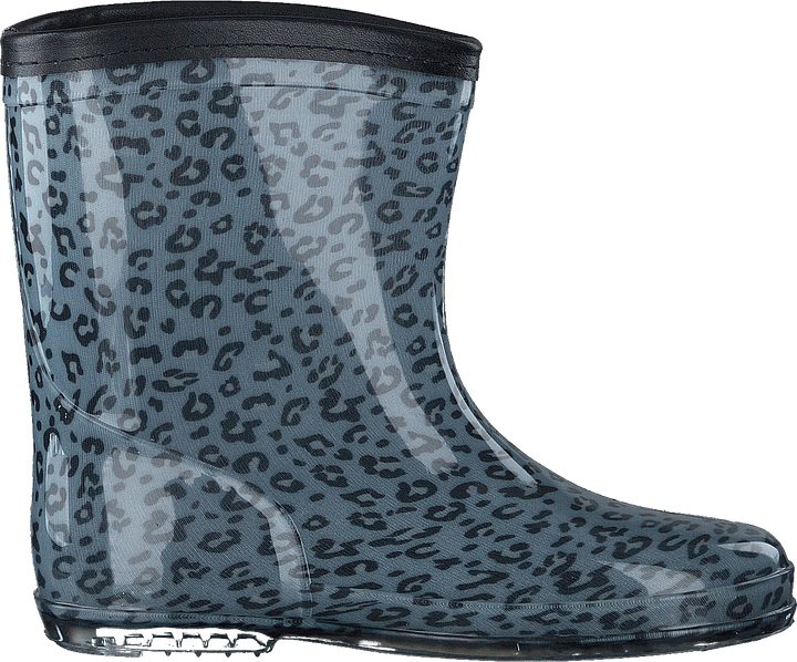 Rubber Boot Baby Leopard - Blue