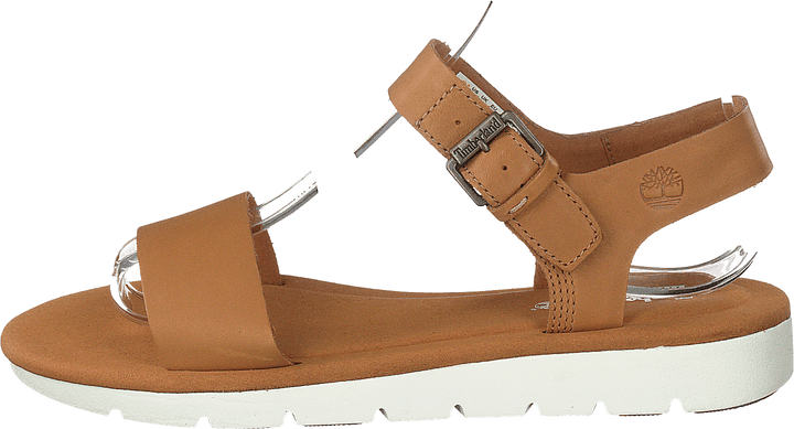 Sandale Lottie Lou à 1 bride en cuir pleine fleur beige moyen