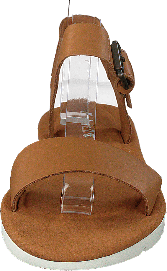 Sandale Lottie Lou à 1 bride en cuir pleine fleur beige moyen