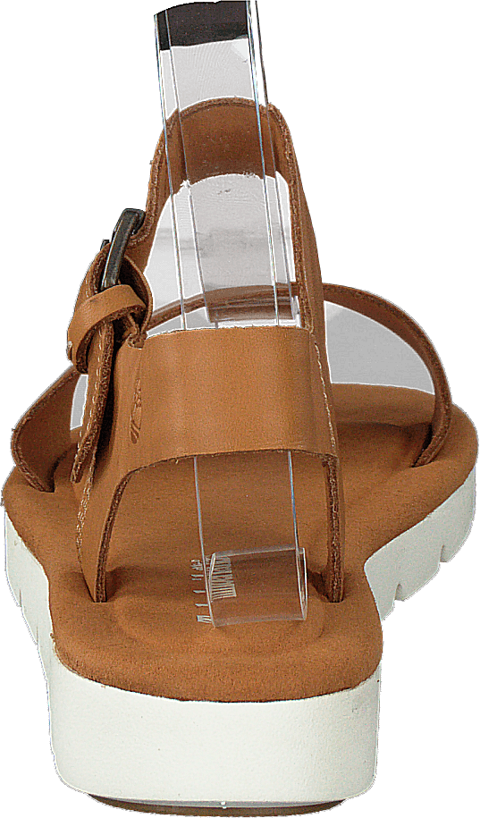 Sandale Lottie Lou à 1 bride en cuir pleine fleur beige moyen