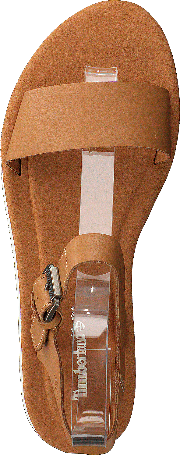 Sandale Lottie Lou à 1 bride en cuir pleine fleur beige moyen