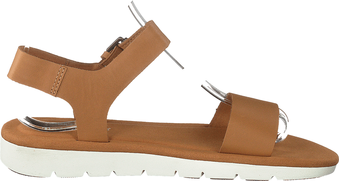 Sandale Lottie Lou à 1 bride en cuir pleine fleur beige moyen