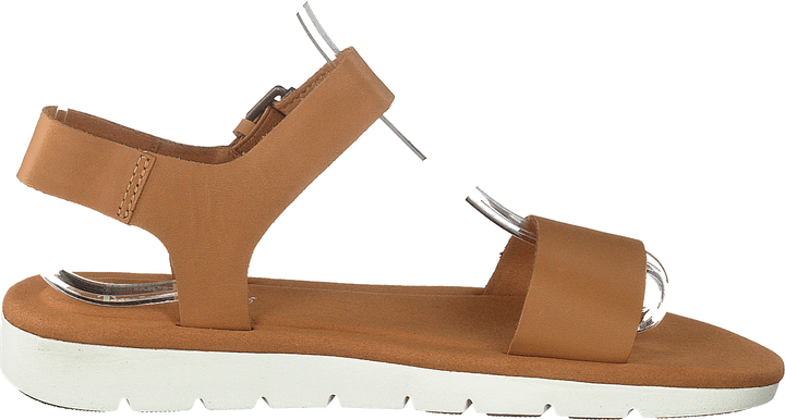 Sandale Lottie Lou à 1 bride en cuir pleine fleur beige moyen