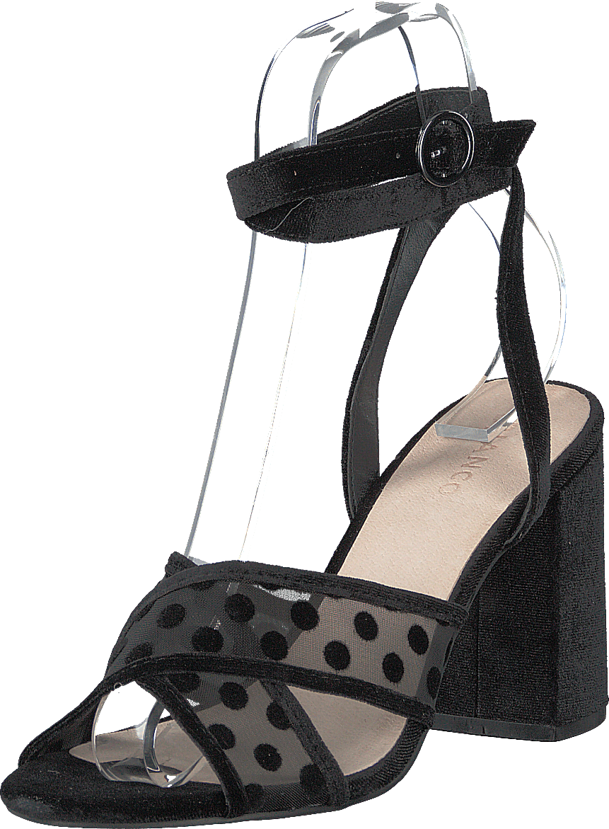 Cali Velour Dots Sandal 104 - Svart 4