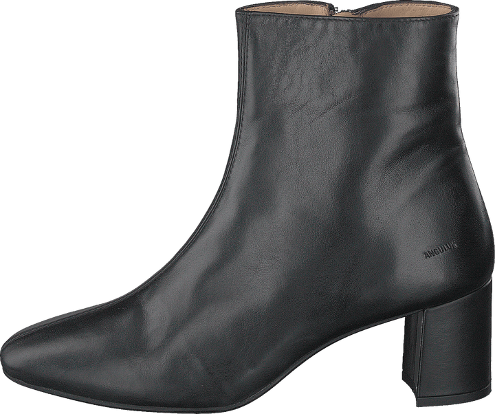 Bottines à talon bloc avec fermeture éclair noires