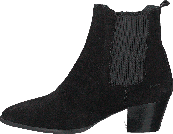 Heeled Boot With Zipper Black/black