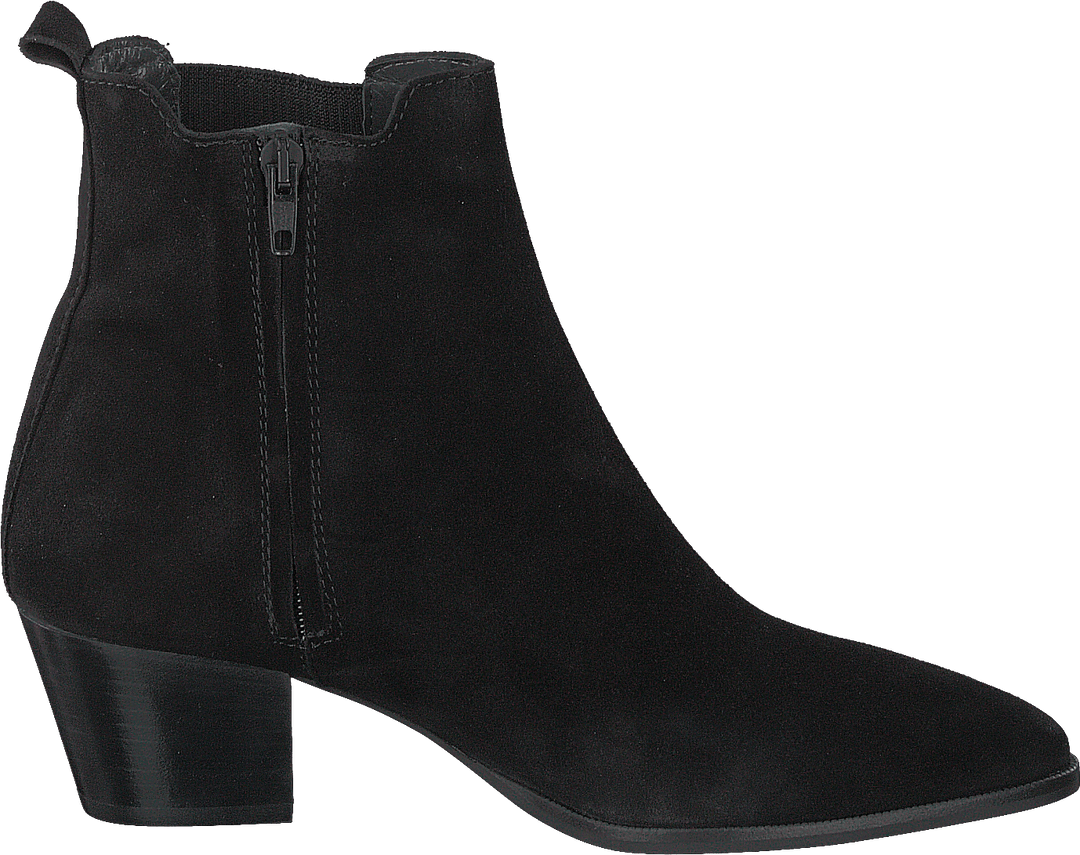 Heeled Boot With Zipper Black/black