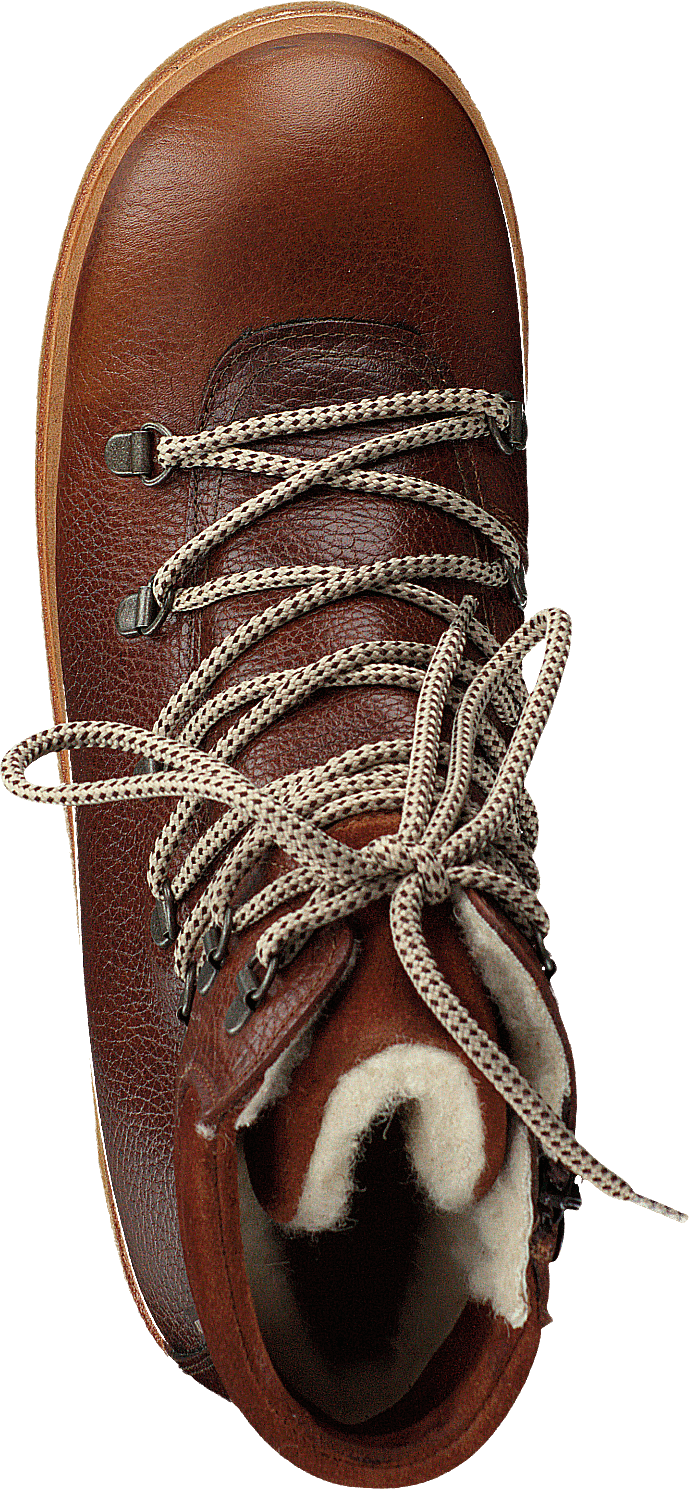 Tex-boot With Laces And Zipper Cognac/brown/brown
