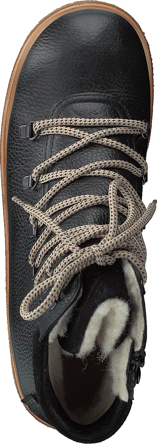 Tex-boot With Laces And Zipper Black