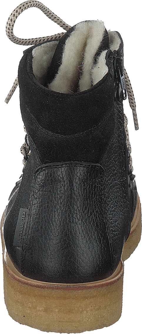 Tex-boot With Laces And Zipper Black