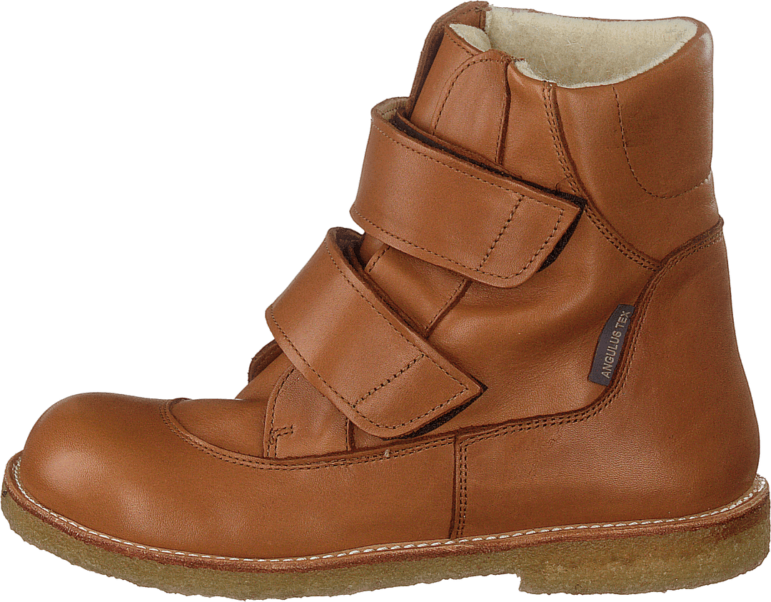 Tex-boot With Velcro Straps Cognac