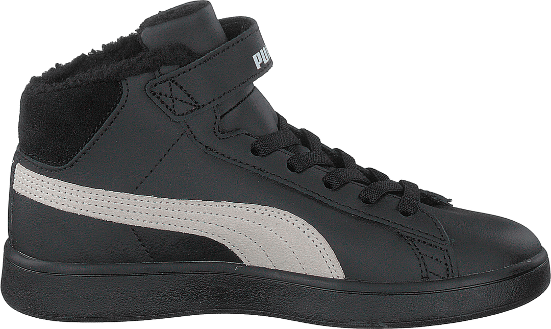 Puma Smash V2 Mid L Fur Ps Puma Black-whisper White