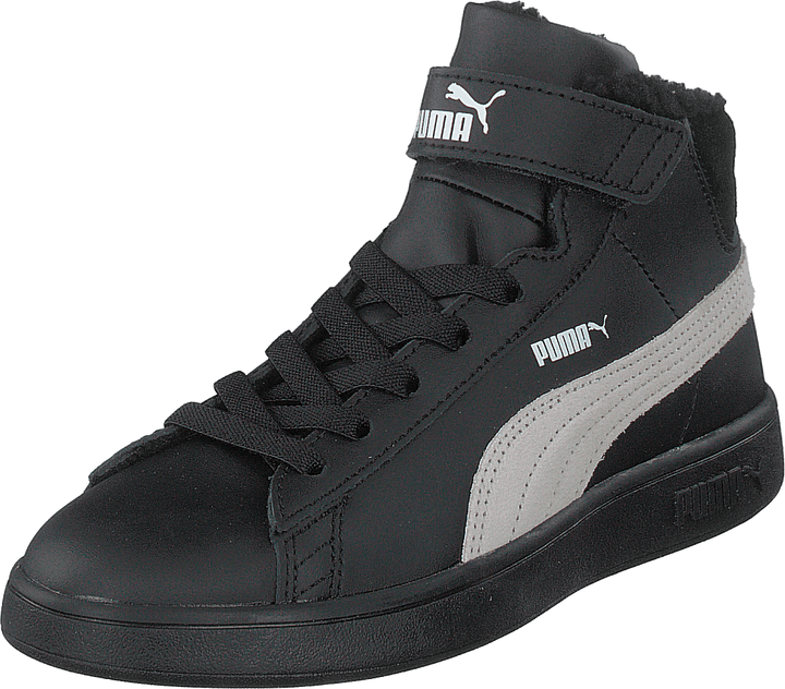 Puma Smash V2 Mid L Fur Ps Puma Black-whisper White