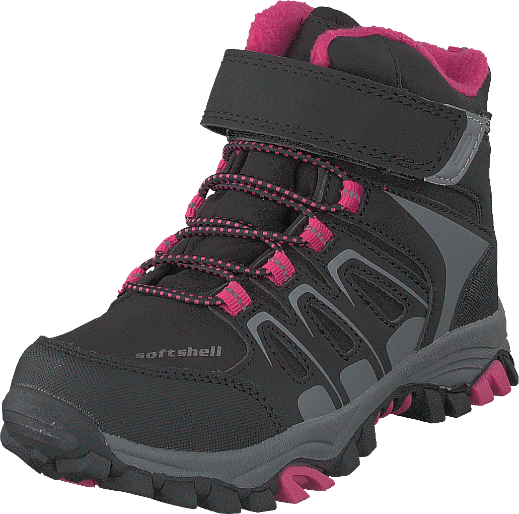 435-0509 Wasserdicht und warm gefüttert Schwarz/Fuchsia