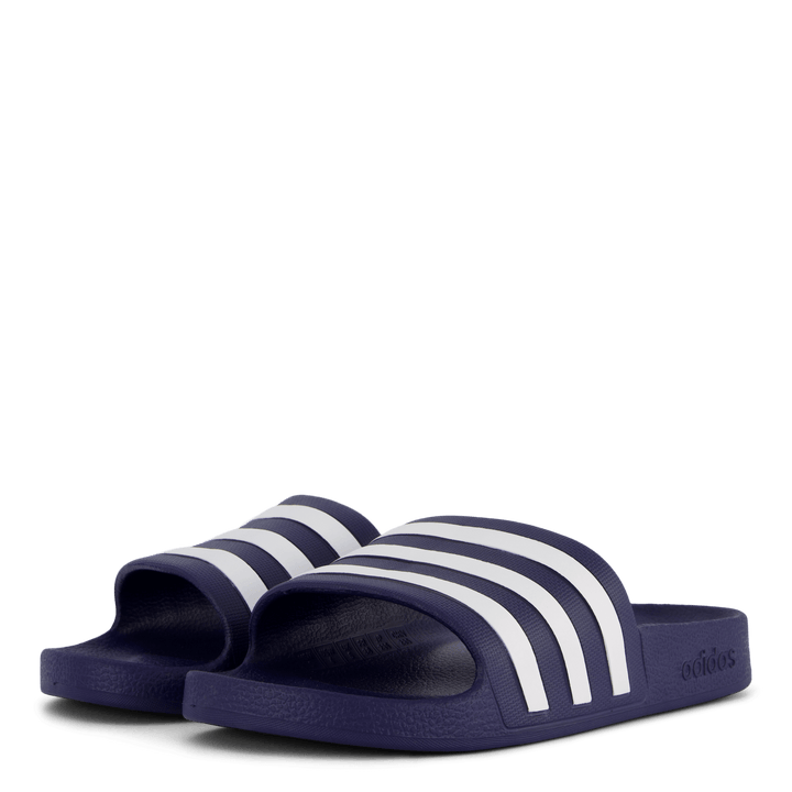 Adilette Aqua Slides Dark Blue / Cloud White / Dark Blue