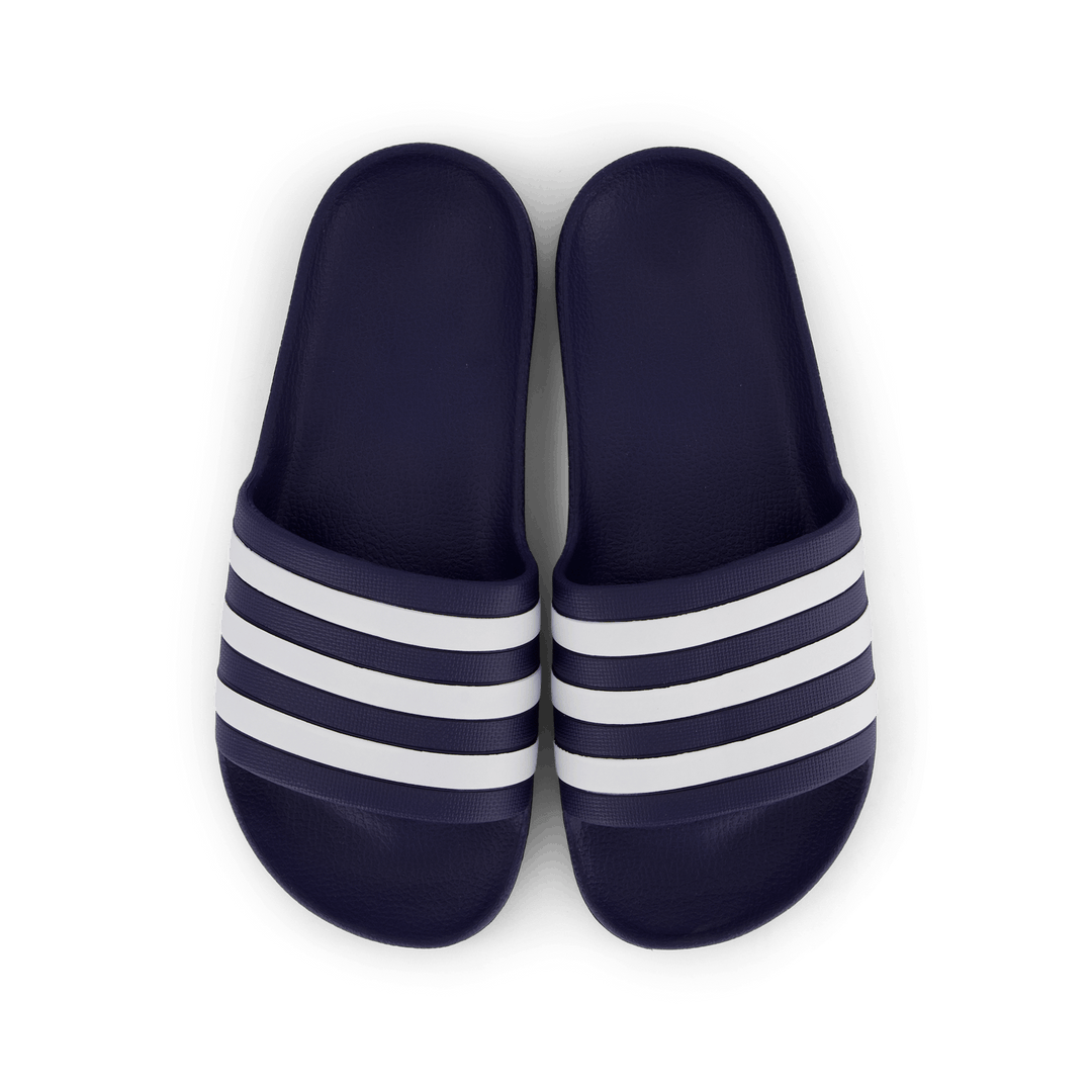 Adilette Aqua Slides Dark Blue / Cloud White / Dark Blue