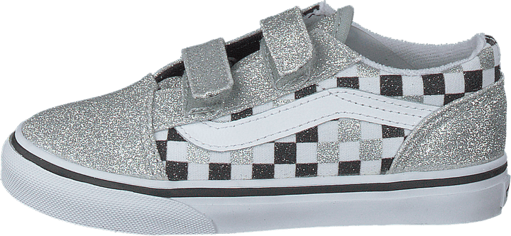 TD Old Skool V Paillettes/argent/blanc véritable