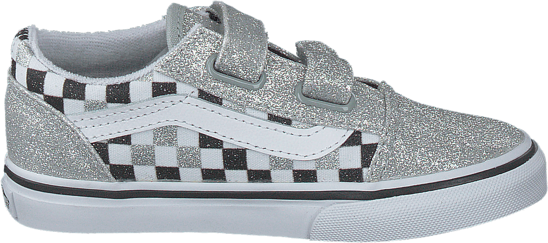 TD Old Skool V Paillettes/argent/blanc véritable