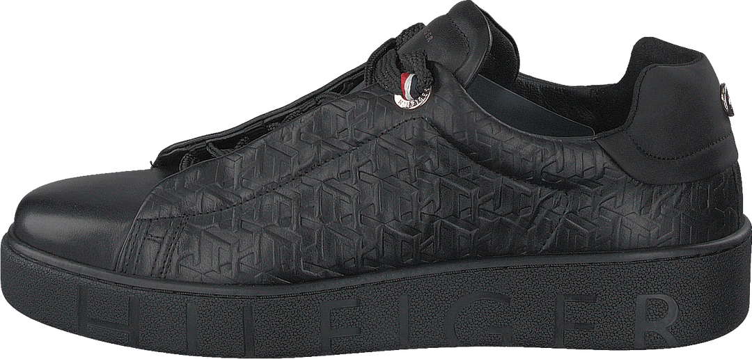 Tommy Monogram Dressy Sneaker Black