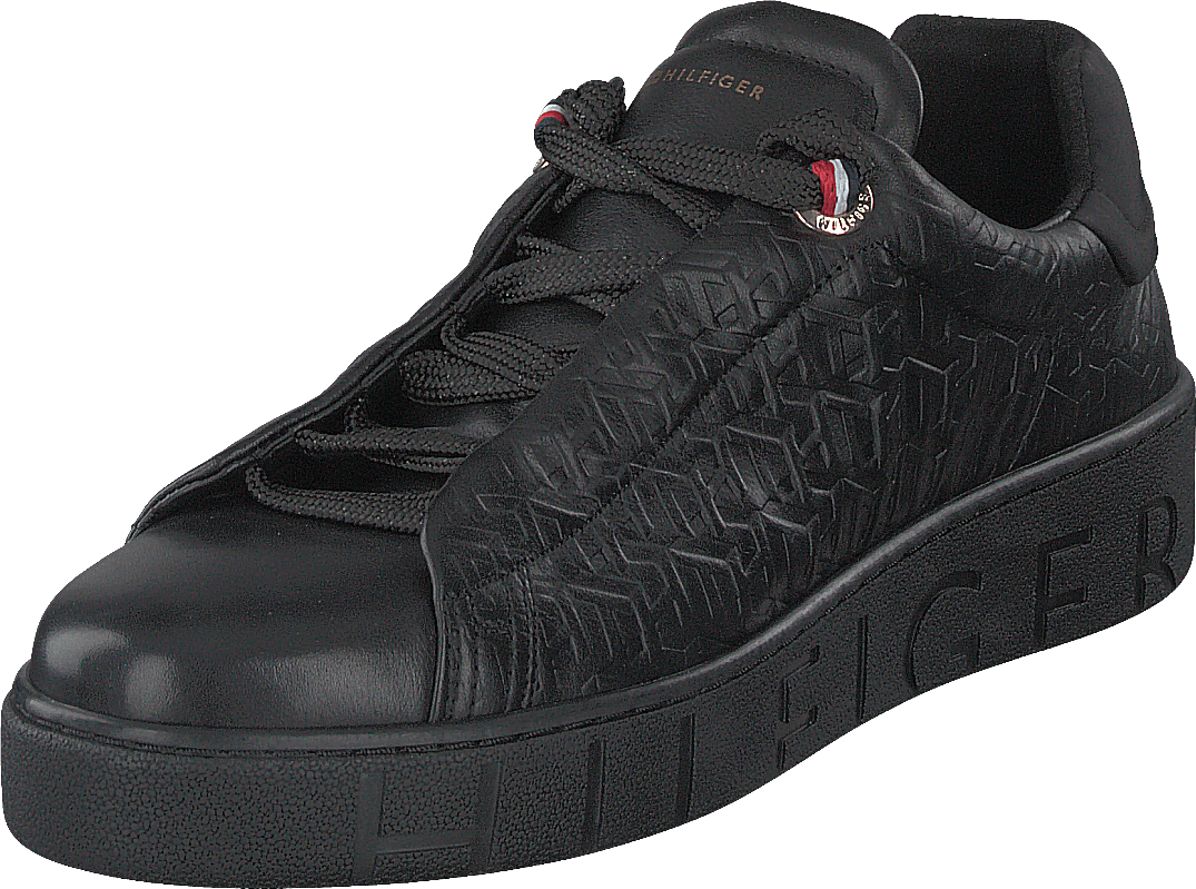 Tommy Monogram Dressy Sneaker Black