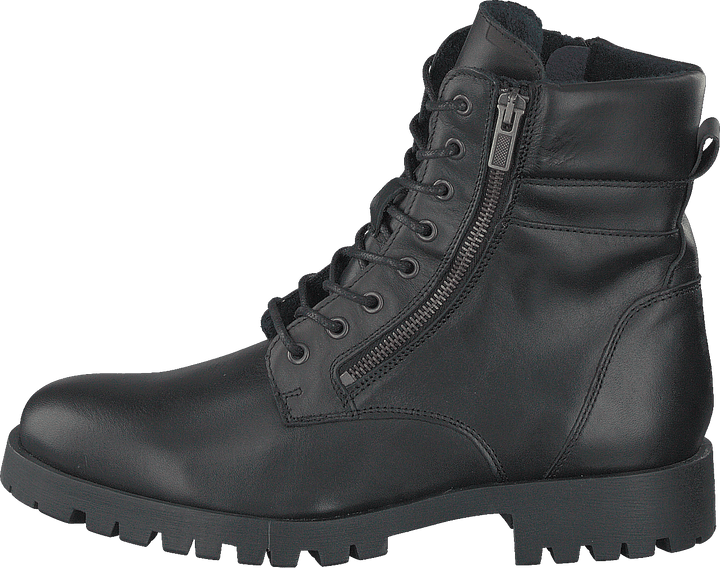 Biacollins Winterstiefel aus Leder Schwarz