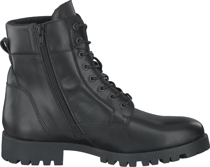 Biacollins Winterstiefel aus Leder Schwarz