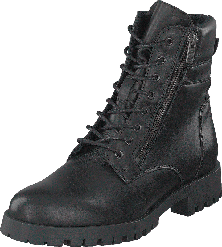Biacollins Winterstiefel aus Leder Schwarz