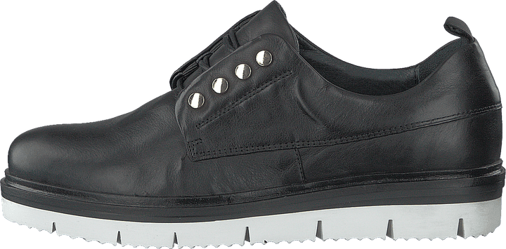 Biastella lädersko med snörning Svart