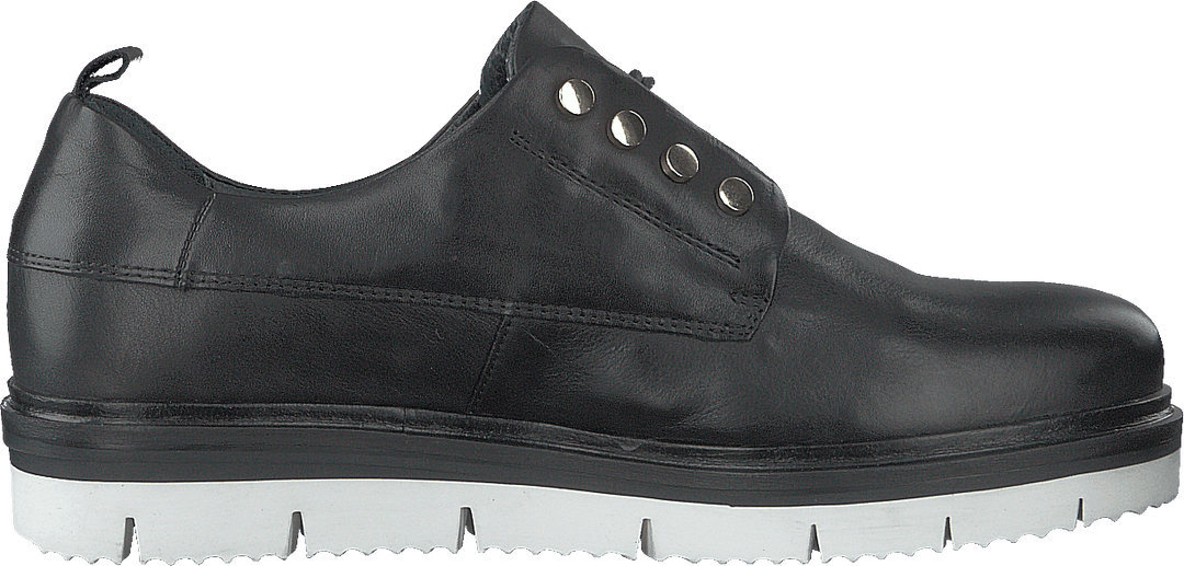 Biastella lädersko med snörning Svart