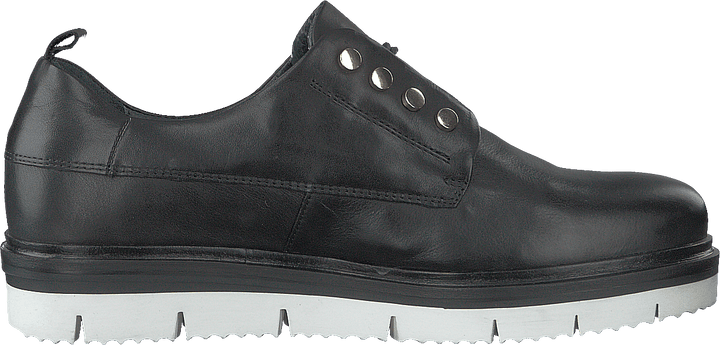 Biastella lädersko med snörning Svart