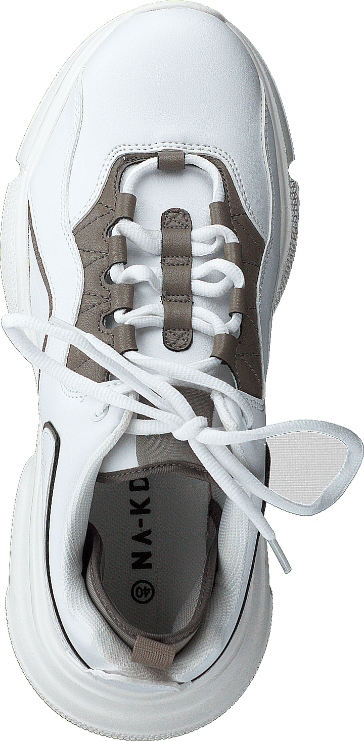 Loop Lacing Trainers White/grey