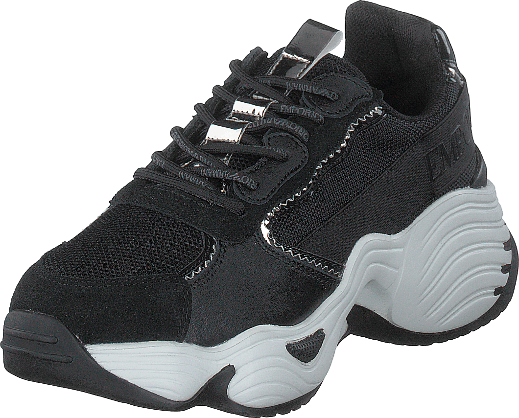 Lace Up Sneaker R540 Musta+musta+gunmetal