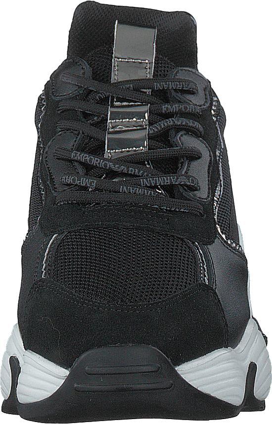 Lace Up Sneaker R540 Musta+musta+gunmetal