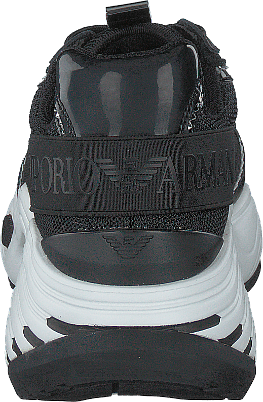 Lace Up Sneaker R540 Musta+musta+gunmetal