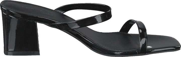 Squared Two Strap Sandals Black