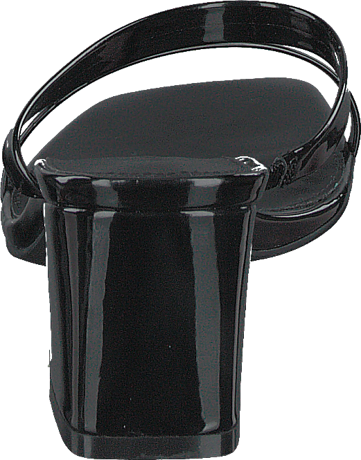 Squared Two Strap Sandals Black